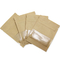Bruine/Witte Kraftpapier-Document Ritssluitingszak met de Oorringsjuwelen van het Venstervoedsel Verpakking